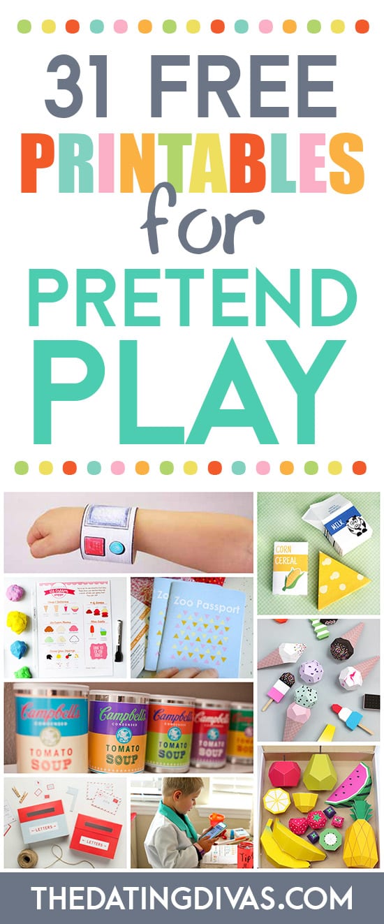31 FREE Printables for Pretend Play 31 FREE Printables for Pretend Play