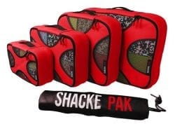 Shacke Pak - 4 Set Packing Cubes - Travel Organizers with Laundry Bag Shacke Pak - 4 Set Packing Cubes - Travel Organizers with Laundry Bag