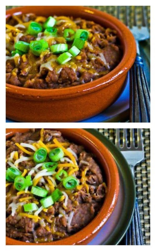 Pressure Cooked Refried Beans with Onion, Garlic and Green Chilies Pressure Cooked Refried Beans with Onion, Garlic and Green Chilies