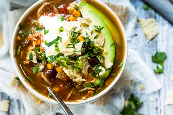 Easy Slow Cooker Chicken Tortilla Soup Easy Slow Cooker Chicken Tortilla Soup