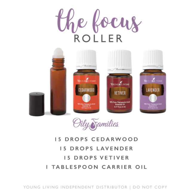 the focus roller - cedar wood, vetiver, lavender essential oils