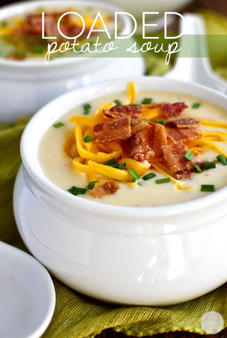 Loaded Potato Soup via Iowa Girl Eats Loaded Potato Soup via Iowa Girl Eats