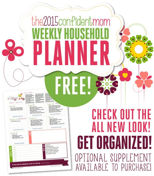 The Confident Mom Weekly Household Planner The Confident Mom Weekly Household Planner