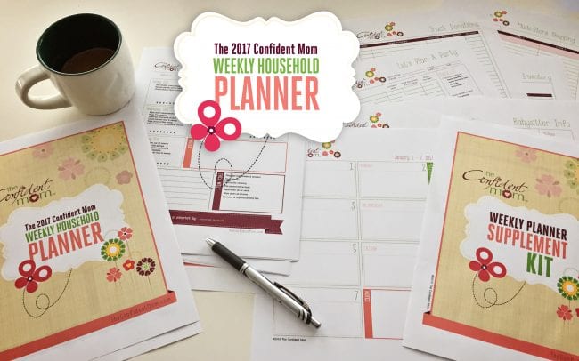 2017 Confident Mom Weekly Household Planner