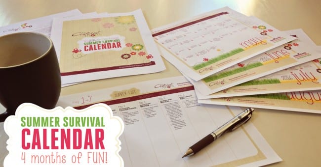 Summer Survival Calendar: Get a Grip on Summer! Summer Survival Calendar: Get a Grip on Summer!
