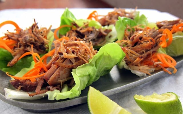 Pressure Cooker Pulled Pork Lettuce Wraps Pressure Cooker Pulled Pork Lettuce Wraps