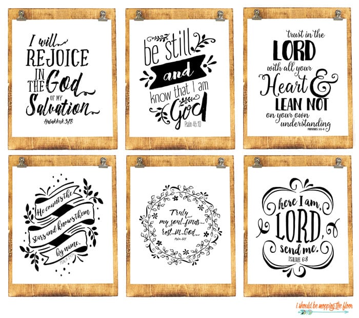 Six Beautiful Scripture Printables Six Beautiful Scripture Printables