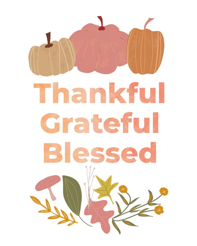 Thankful Grateful Blessed